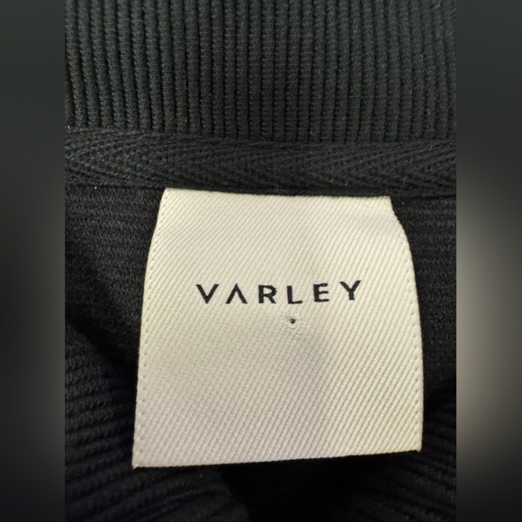 Varley “ELLS JACKET” EUC Ribbed Zip Up Turtleneck Sweater Black Size Medium - Picture 7 of 8
